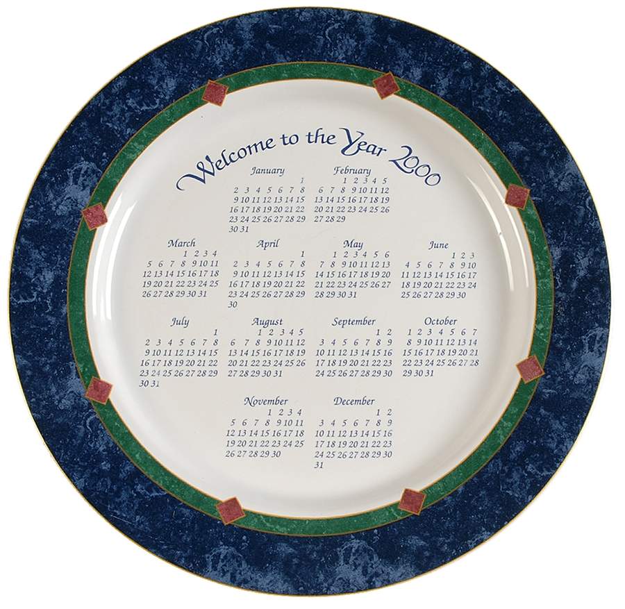 Amalfi Classic "2000" Calendar Plate by Pfaltzgraff-1