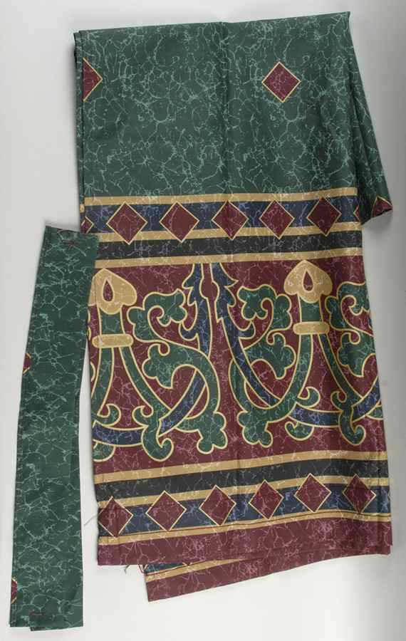 Amalfi Classic Pair 33" X 45" Bath Curtain W/Tie by Pfaltzgraff-1