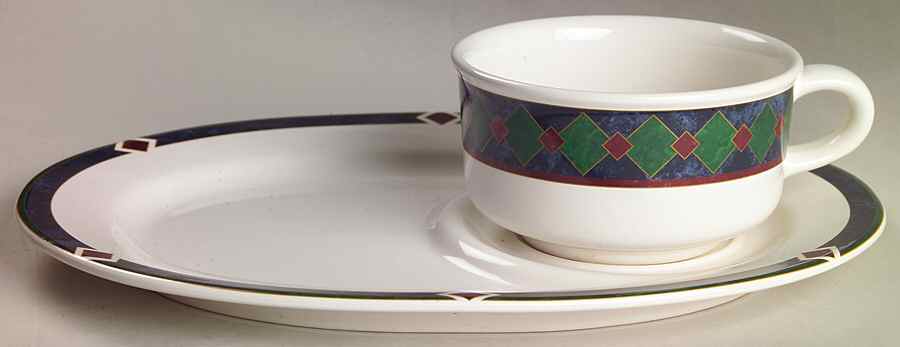 Amalfi Classic Snack Tray & Soup Mug Set by Pfaltzgraff-1