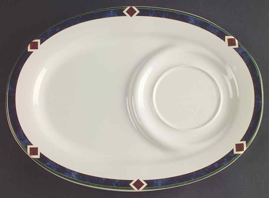 Amalfi Classic Oval Snack Tray by Pfaltzgraff-1