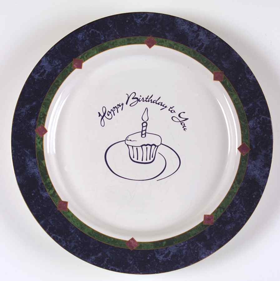 Amalfi Classic "Happy Birthday" Dinner Plate by Pfaltzgraff-1