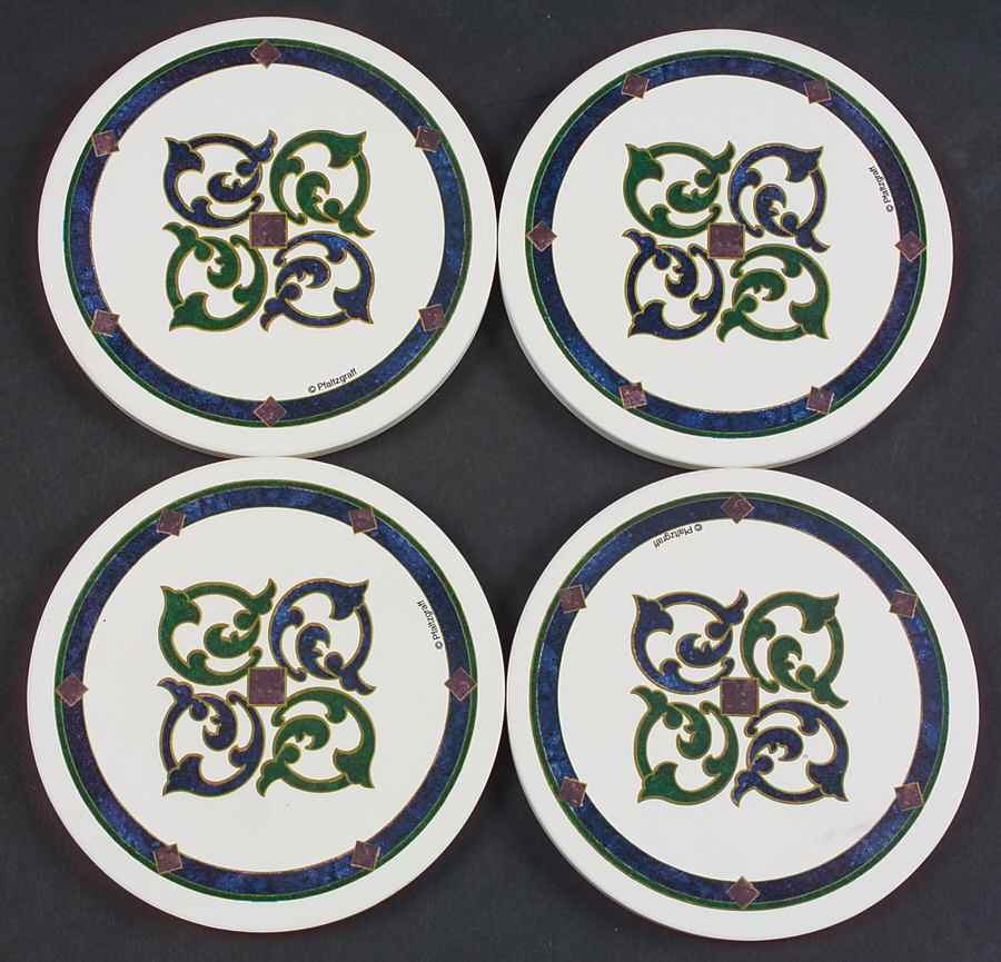 Amalfi Classic Round (Thirsty) Stone Coaster - Set of 4 by Pfaltzgraff-1
