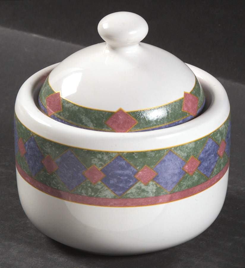 Amalfi Mediterranean Sugar Bowl & Lid by Pfaltzgraff-1