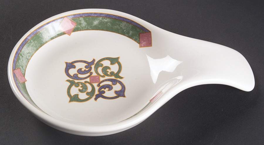 Amalfi Mediterranean Spoon Rest/Holder (Holds 1 Spoon) by Pfaltzgraff-1