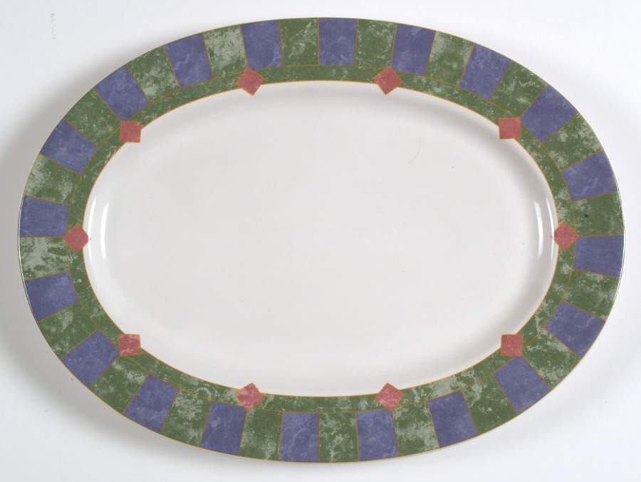 Amalfi Mediterranean 12" Oval Serving Platter by Pfaltzgraff-1