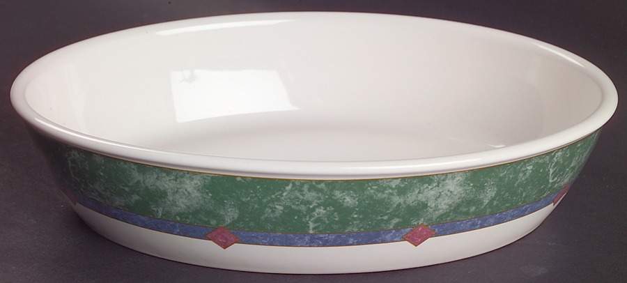 Amalfi Mediterranean 10" Oval Vegetable Bowl by Pfaltzgraff-1