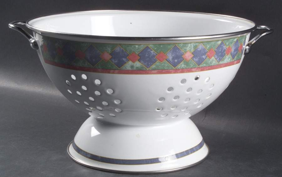 Amalfi Mediterranean Metal Colander by Pfaltzgraff-1