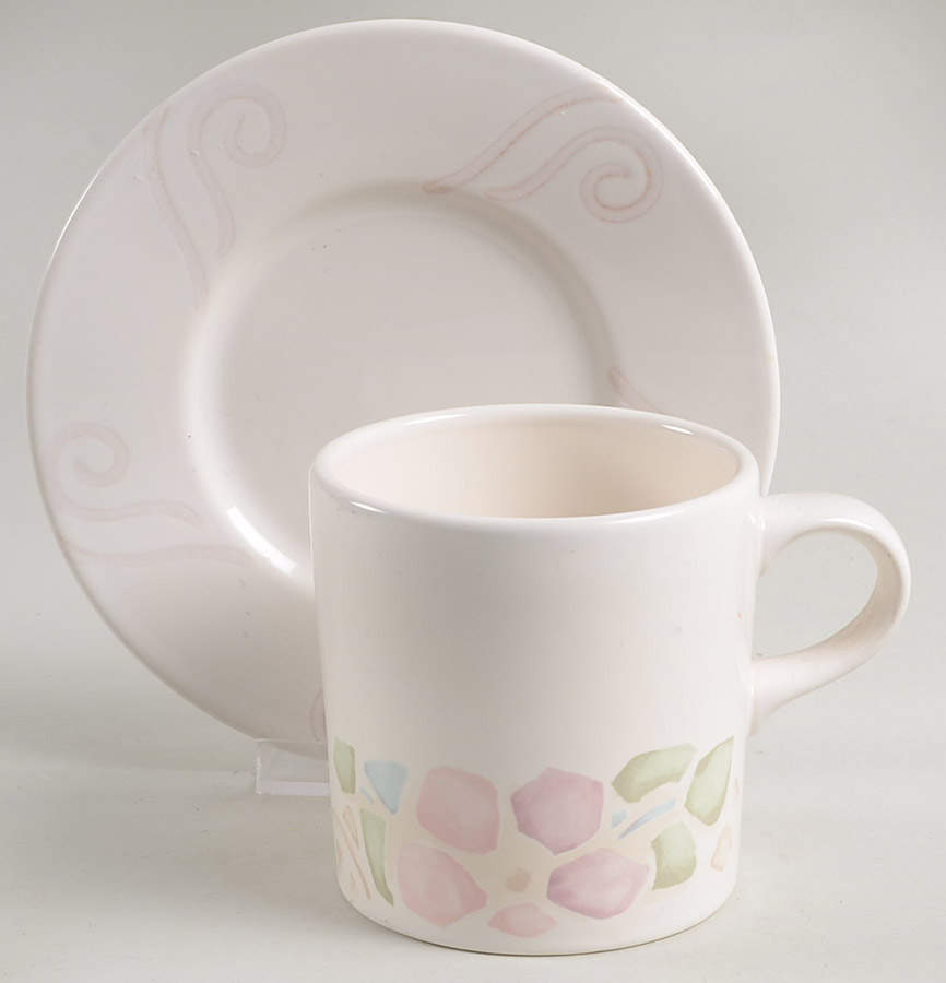 Andalucia Flat Cup & Saucer Set by Pfaltzgraff-1