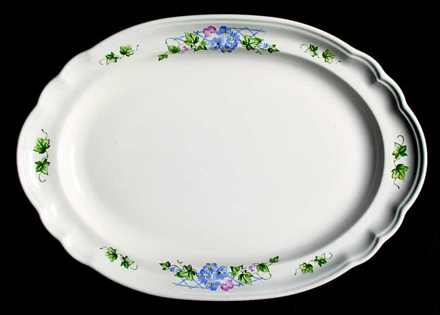 Annabelle 14" Oval Serving Platter by Pfaltzgraff-1