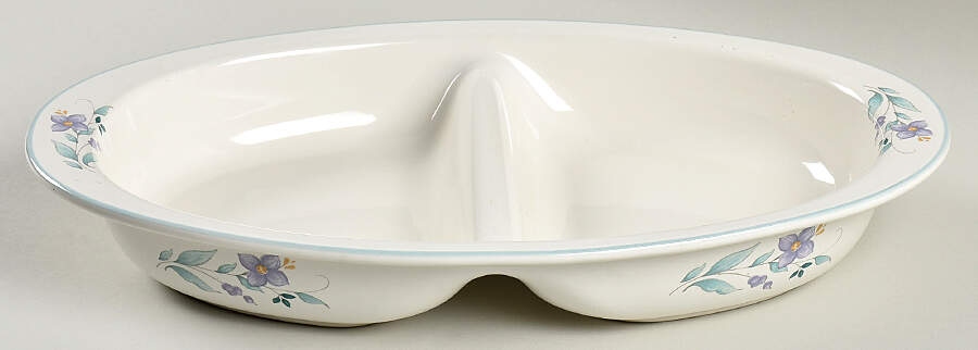 April 14" Oval Divided Vegetable Bowl by Pfaltzgraff-1
