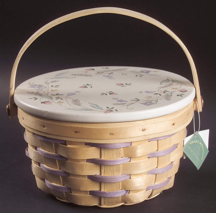 April Wicker Basket & Wood Lid by Pfaltzgraff-1