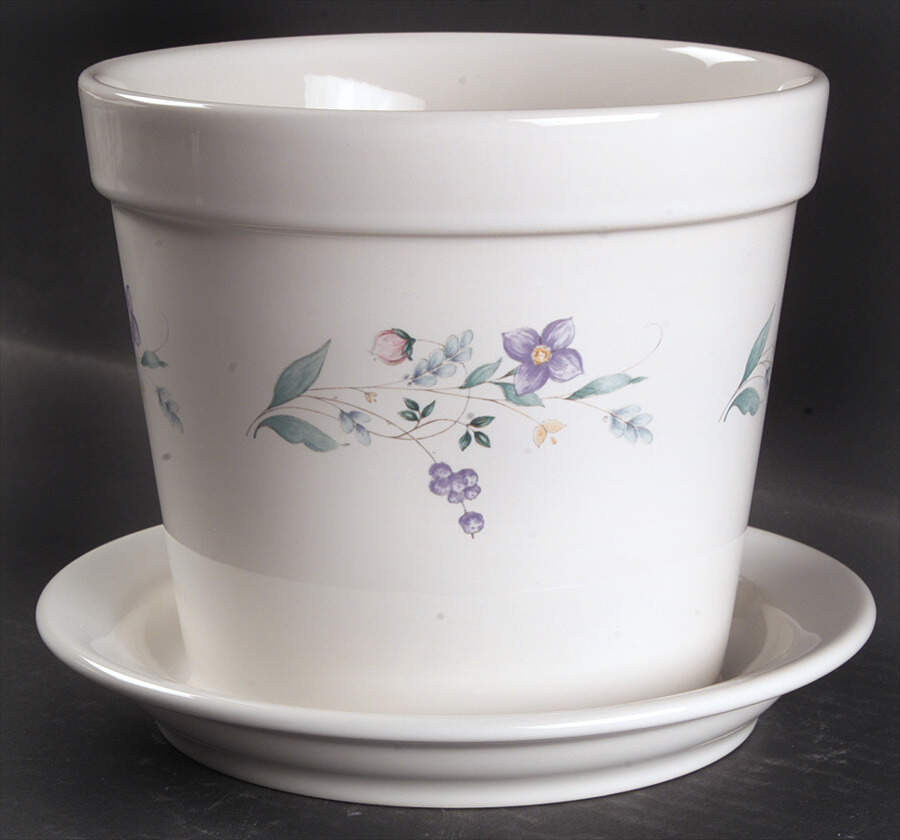 April 6" Flower Pot & Underplate by Pfaltzgraff-1