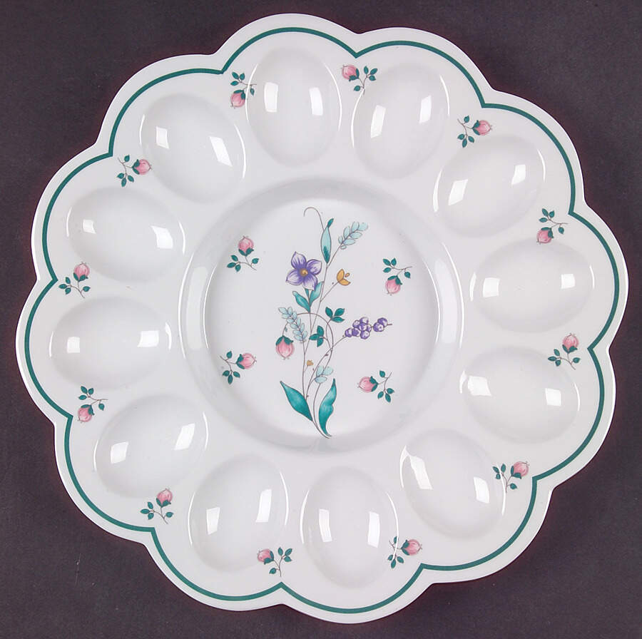 April Melamine Deviled Egg Plate by Pfaltzgraff-1
