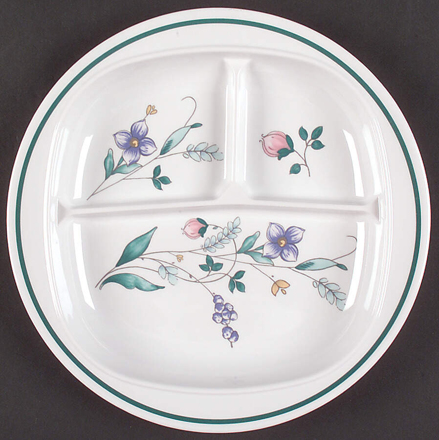 April Melamine Adult Divided Plate by Pfaltzgraff-1