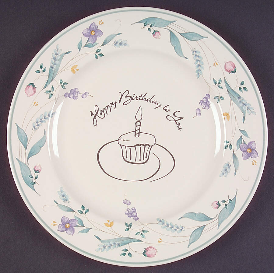April "Happy Birthday" Dinner Plate by Pfaltzgraff-1
