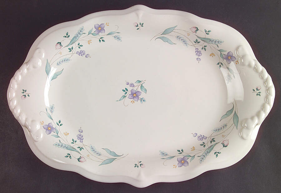 April 16" Sculpted Oval Serving Platter by Pfaltzgraff-1
