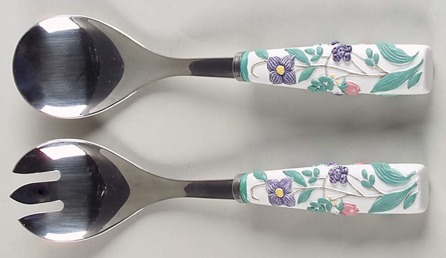 April (2 Piece) Salad Set with Stainless Bowl by Pfaltzgraff-1