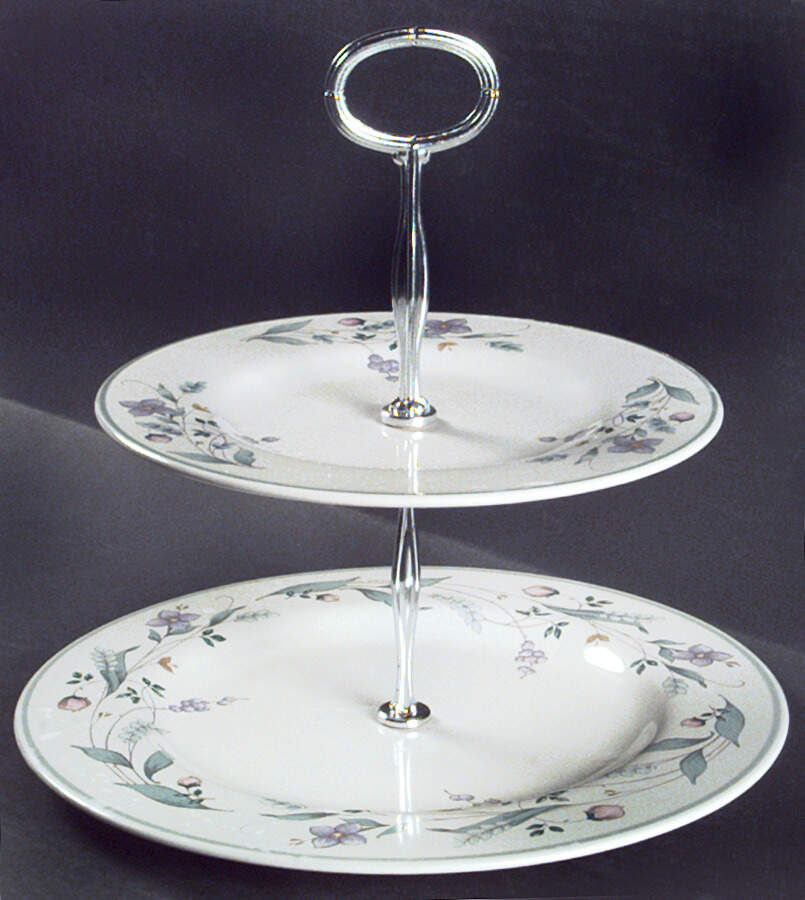 April 6 5/8"-10"  2 Tiered Serving Tray (Dp, Sp) HC by Pfaltzgraff-1