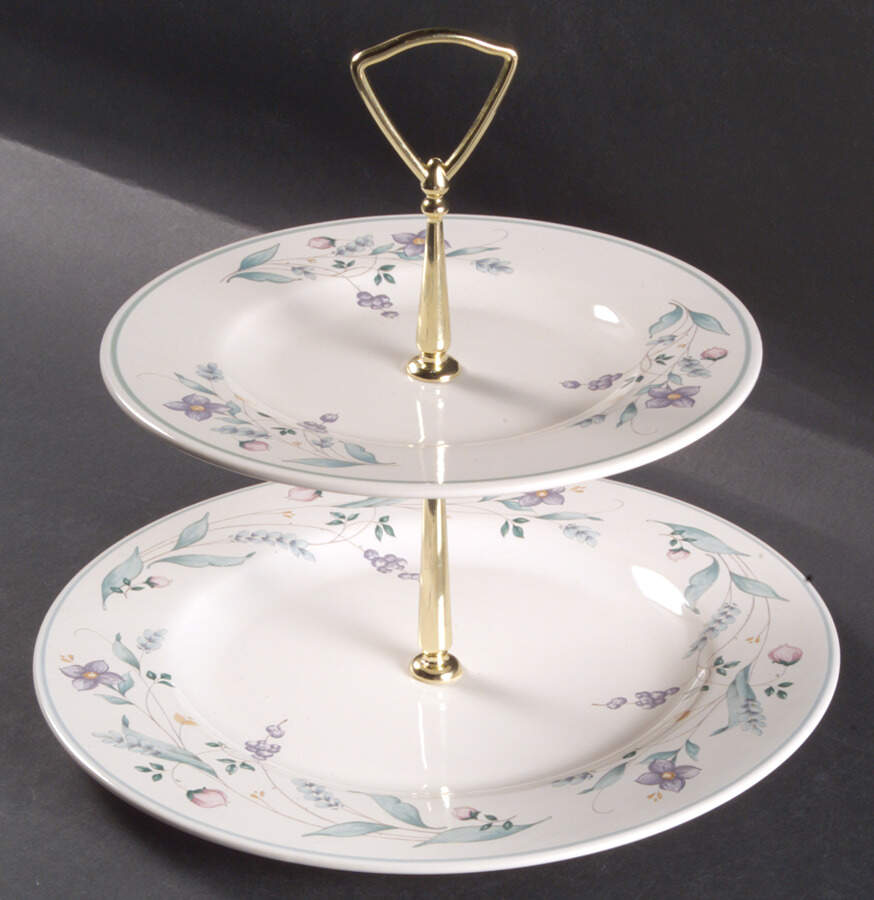 April 2 Tiered Serving Tray (Dinner & Salad Plate) by Pfaltzgraff-1