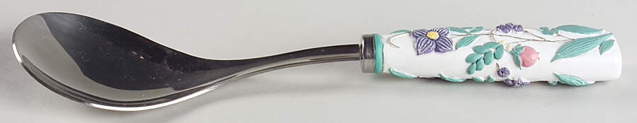 April Salad Serving Spoon with Stainless Bowl by Pfaltzgraff-1