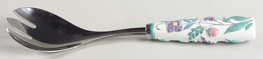April Salad Serving Fork with Stainless Prongs by Pfaltzgraff-1