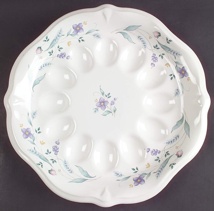 April Sculpted Deviled Egg Plate by Pfaltzgraff-1