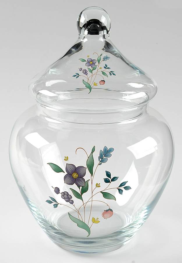 April Glassware Candy Jar & Lid by Pfaltzgraff-1