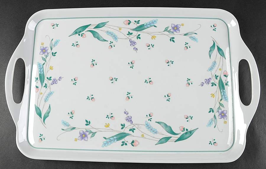 April 19" Rectangular Handled Serving Melamine Tray by Pfaltzgraff-1