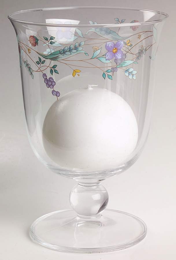 April Pedestal Glassware Hurricane by Pfaltzgraff-1