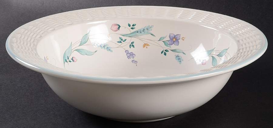 April Serving Bowl with Wicker Trim by Pfaltzgraff-1