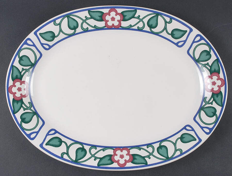 Arbor Vine 14" Oval Serving Platter by Pfaltzgraff-1