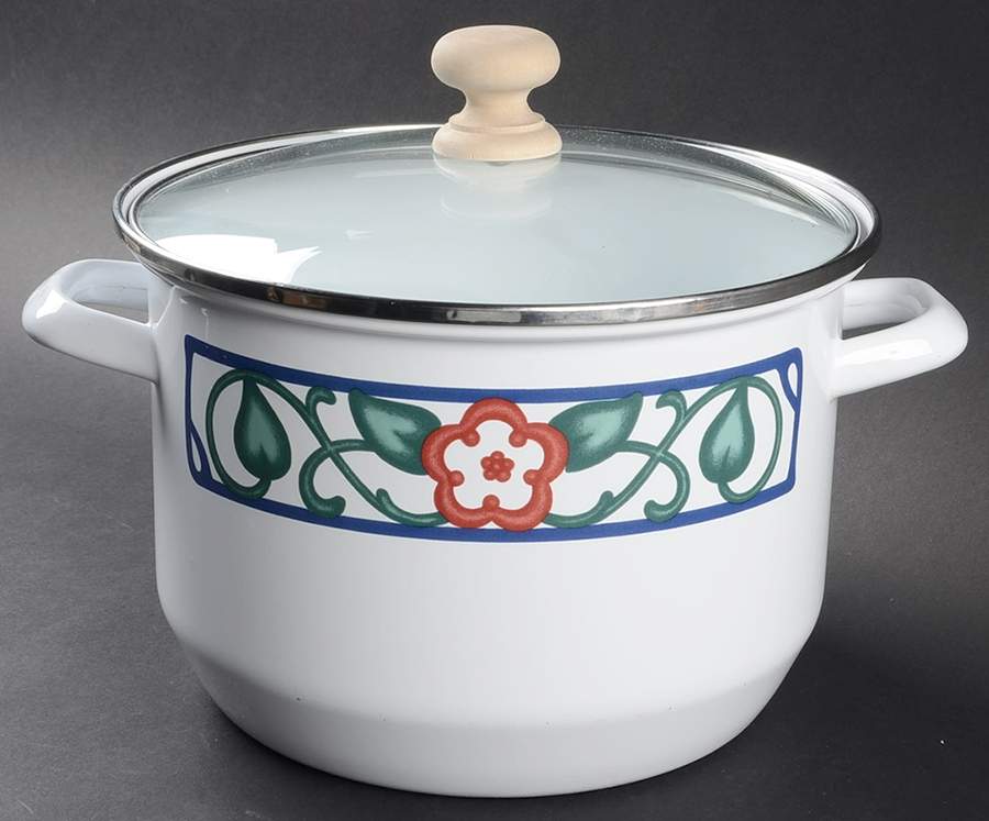 Arbor Vine 8 Quart Metal Stockpot & Metal Lid by Pfaltzgraff-1