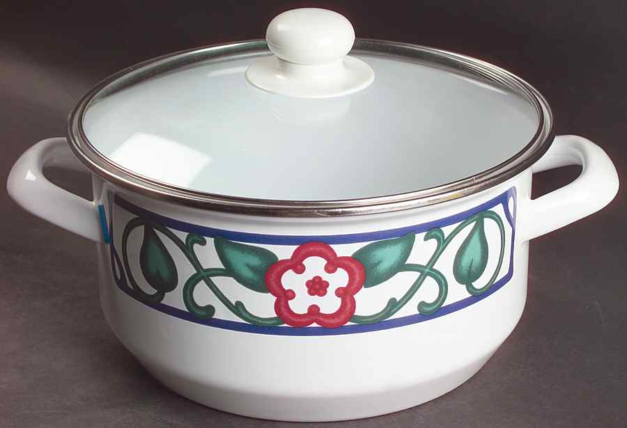 Arbor Vine 4 Quart Metal Dutch Oven with Glass Lid by Pfaltzgraff-1