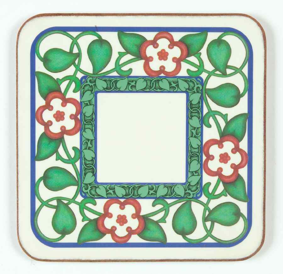 Arbor Vine Cork Back Square Coaster by Pfaltzgraff-1