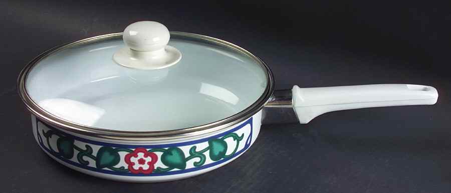 Arbor Vine 9" Metal Skillet & Lid by Pfaltzgraff-1