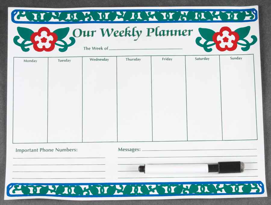 Arbor Vine Weekly Planner Magnet by Pfaltzgraff-1