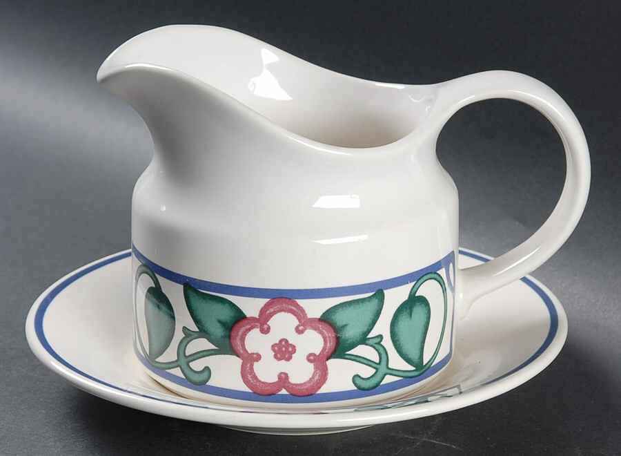 Arbor Vine Gravy Boat & Underplate by Pfaltzgraff-1