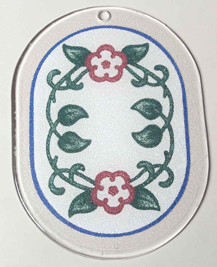 Arbor Vine Small Oval Acrylic Cutting Board by Pfaltzgraff-1