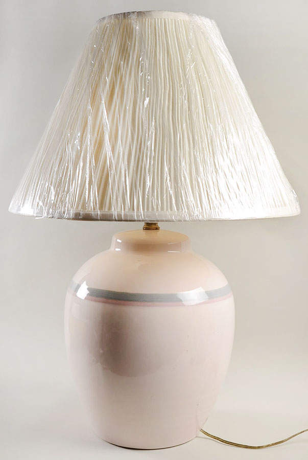 Aura Pink Potter's Jar Lamp & Shade (Pfaltzgraff) by Pfaltzgraff-1