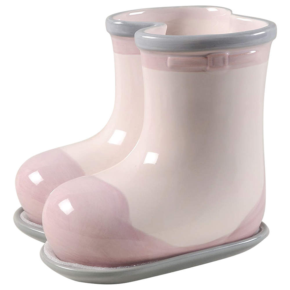 Aura Pink Boots Planter & Underplate by Pfaltzgraff-1