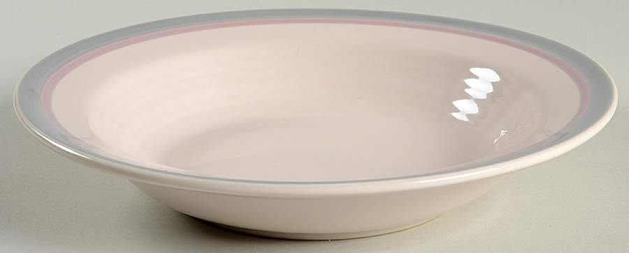 Aura Pink Rim Soup Bowl by Pfaltzgraff-1
