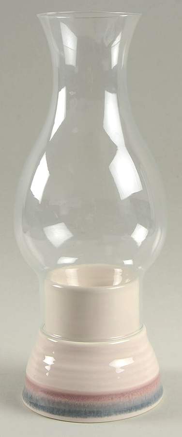 Aura Pink Hurricane Lamp & Globe by Pfaltzgraff-1