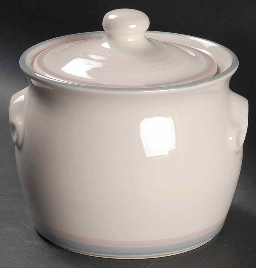 Aura Pink Bean Pot & Lid by Pfaltzgraff-1