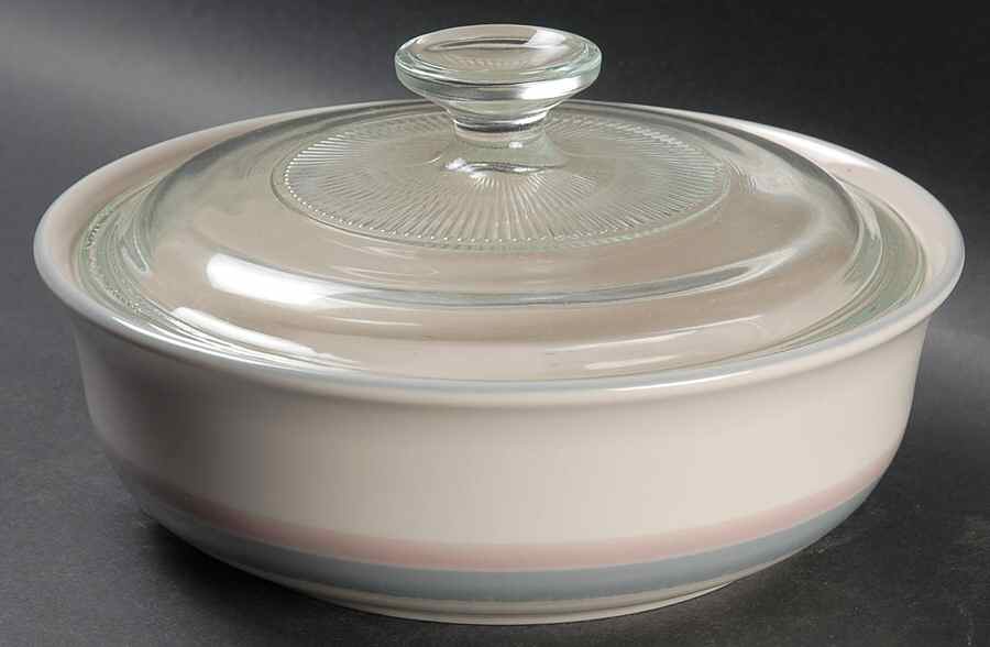 Aura Pink 1 Qt Round Covered Casserole by Pfaltzgraff-1