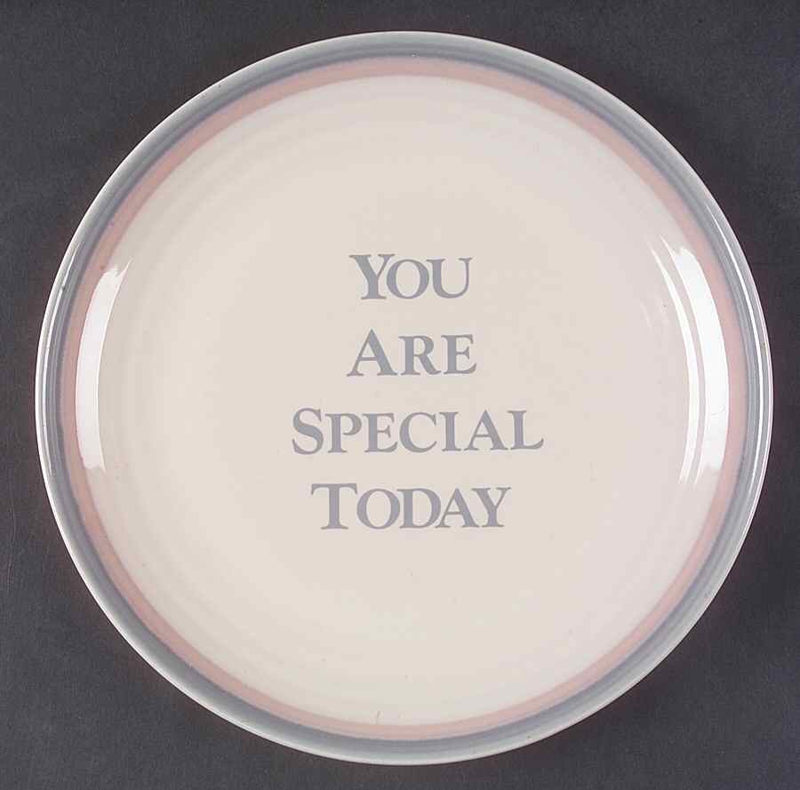 Aura Pink "You Are Special" Dinner Plate by Pfaltzgraff-1