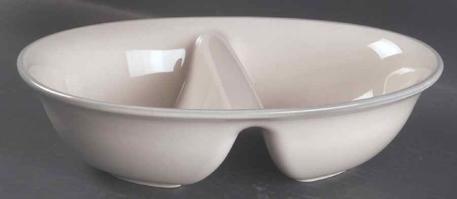 Aura Pink 10" Oval Divided Vegetable Bowl by Pfaltzgraff-1