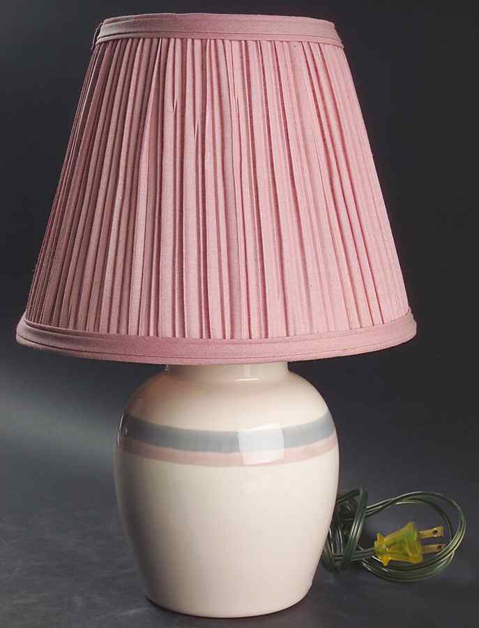 Aura Pink Electric Lamp & Shade by Pfaltzgraff-1