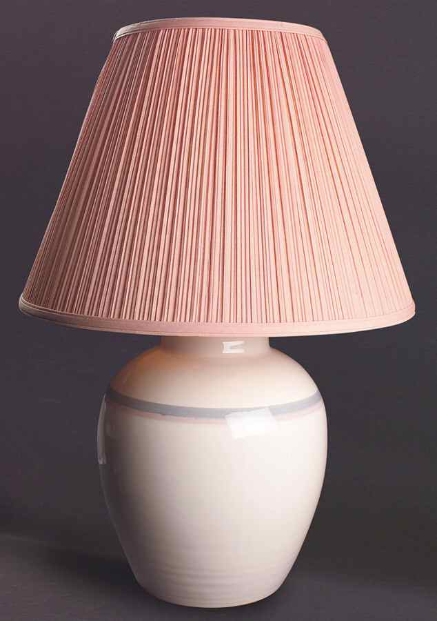 Aura Pink Potter's Jar Lamp & Shade (Pfaltzgraff) by Pfaltzgraff-1