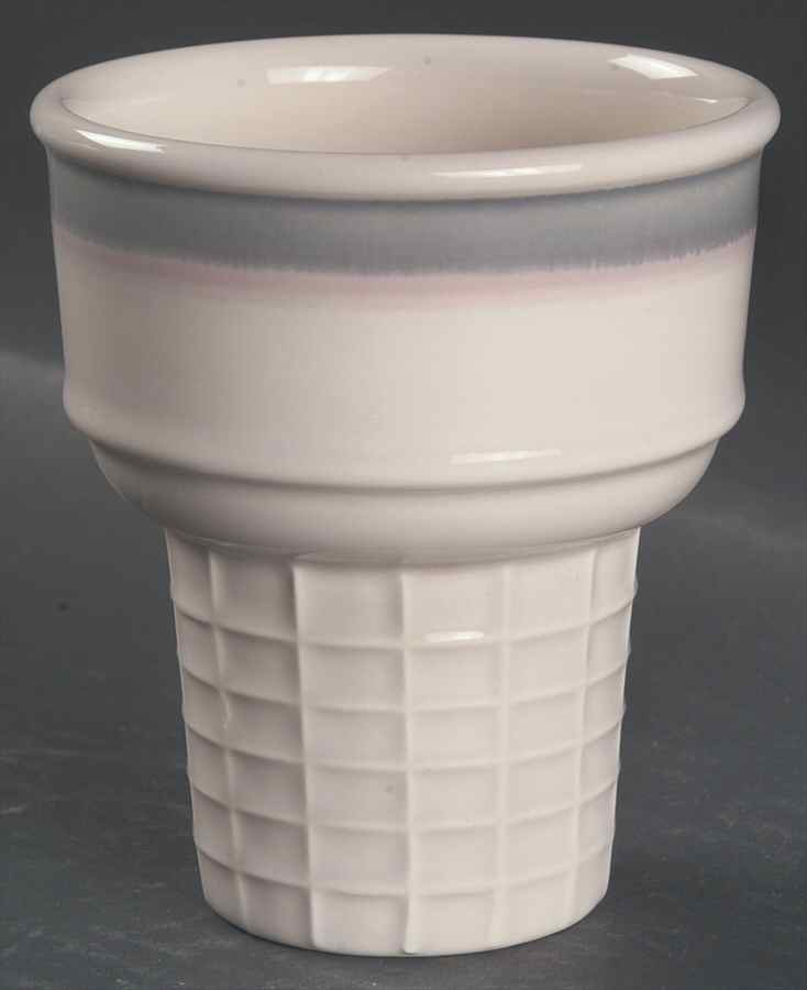 Aura Pink Ice Cream Cone Shaped Dish by Pfaltzgraff-1