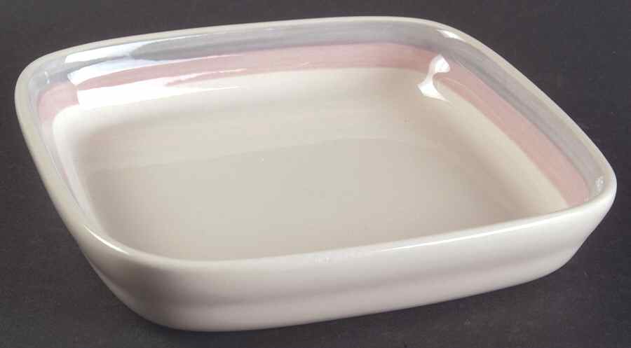 Aura Pink Individual Square Sandwich Server by Pfaltzgraff-1